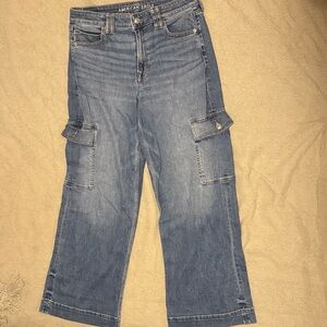 American Eagle Outfitters Women's Denim Cargo Jeans